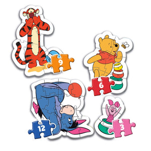 Disney Winnie The Pooh - 1x3 + 1x6 + 1x9 + 1x12 pieces Clementoni UK