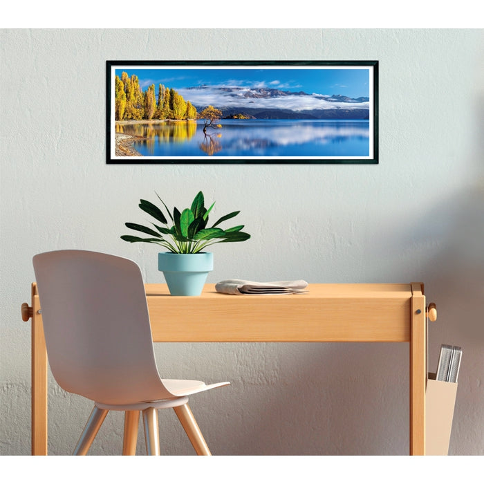 Clementoni – Puzzle 1000 Pièces Panorama 98x33 Cm – Wanaka's Golden Reflections – Made In Italy