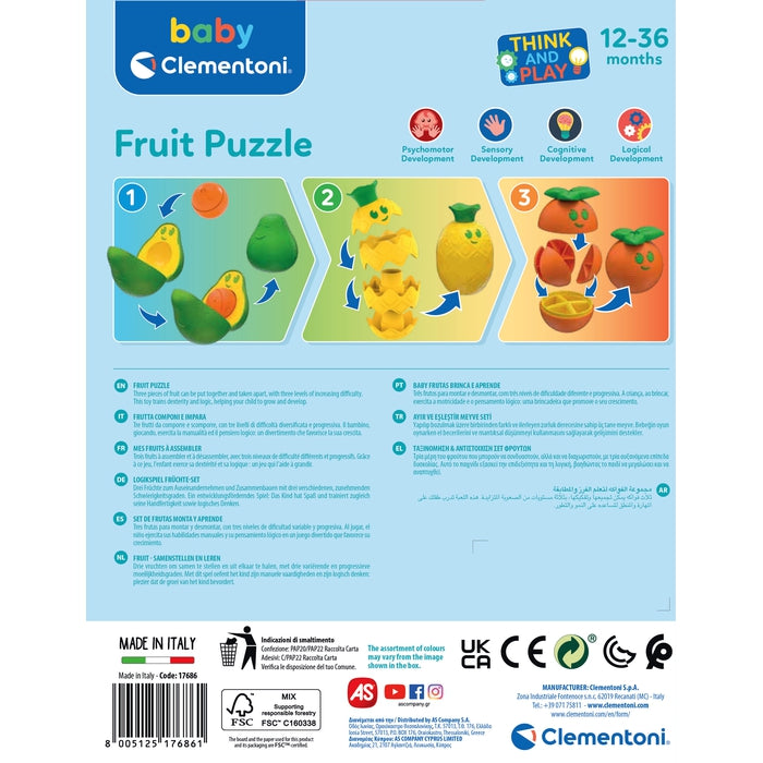 Puzzle Clementoni My First Puzzle Fruits 2-3-4-5 Pieces 