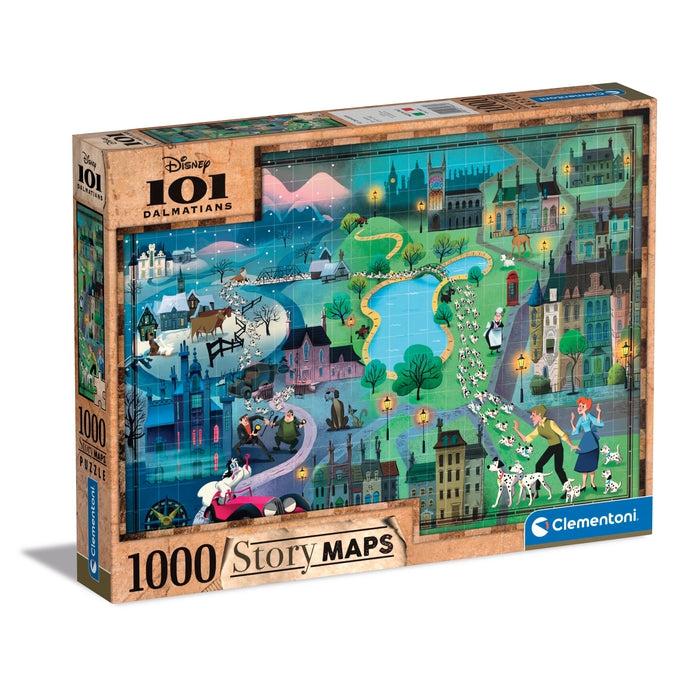 Disney Maps 101 Dalmatians - 1000 pieces